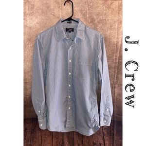 J Crew Thompson Shirtings Flex Dress/Casual shirt-blue/white check-size S-EUC!